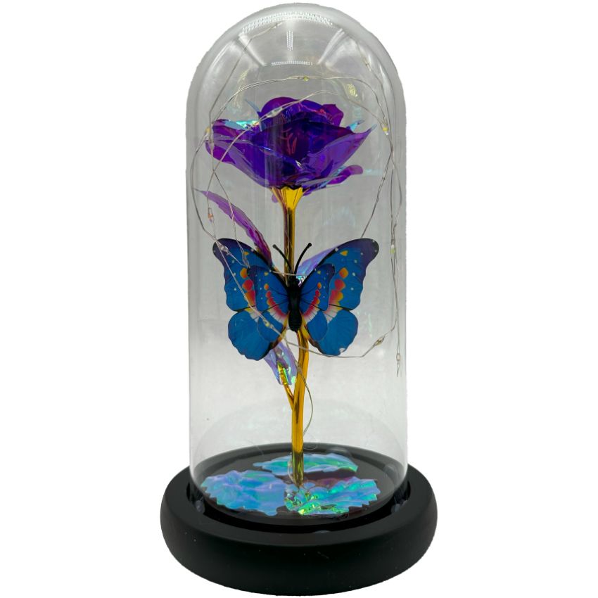 Wholesale Valentine Gifts Light up Roses in Glass Dome