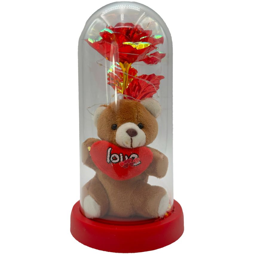 Light up Roses Wholesale Love Bear and Roses