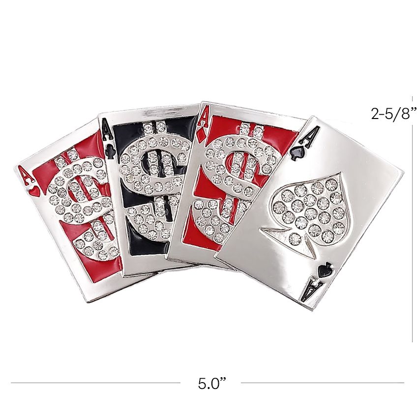Bulk Playing Cards Belt Buckles Wholesale Savings