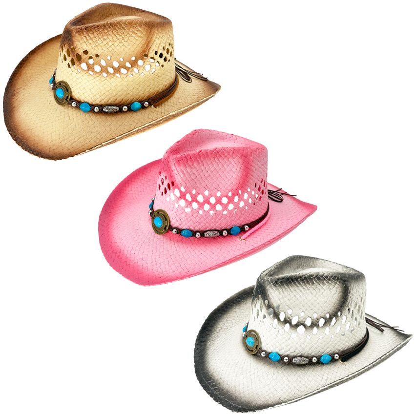 Breathable Raffia Straw Cowboy Hat Wholesale