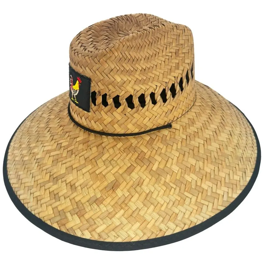 Wholesale Rooster Man Sun Hat Wide BrimStraw Light Weight