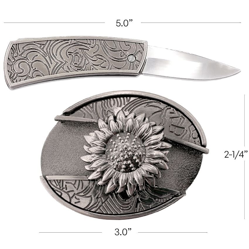 Sunflower Knife Belt Buckles Wholesale Unique & Stylish