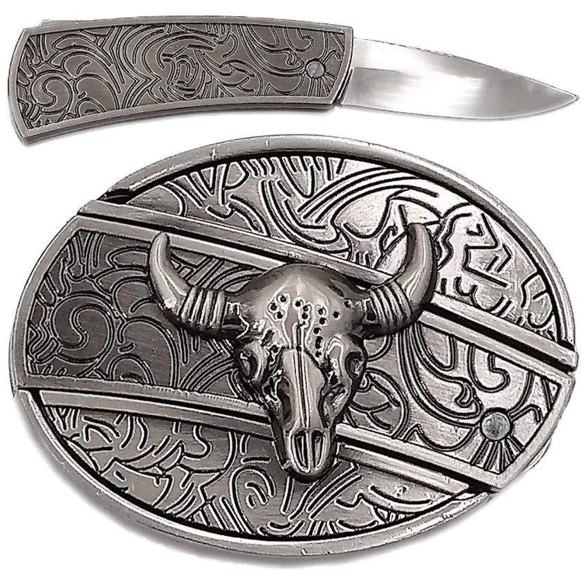 Bull Knife Belt Buckle Wholesale Discounts Available