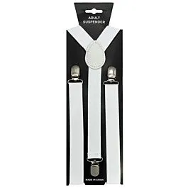 High-Quality White Adult Suspender - Buy Now at Wholesale Prices!