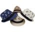 Adult Anchor Pattern Trilby Fedora Hat Set with Black Band