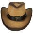 Adjustable Western Cowboy Hat with Bull Band in Paper Straw