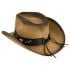 Adjustable Western Cowboy Hat with Bull Band in Paper Straw