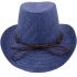 Navy Blue Straw Paper Western Cowboy Hat