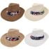 Men's Straw Summer Hat - Wide Brim Hat with Flower Strip Assorted Color