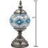 Silver Blue Turkish Mosaic Lamp - Without Bulb