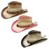 Hollow Breathable Straw Cowboy Hat with Beaded Band