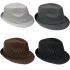 High-Quality Pinstripes Mix Color Trilby Fedora Hat Set