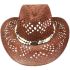 Hollow Straw Brown Cowboy Beach Hat