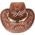 Hollow Straw Brown Cowboy Beach Hat