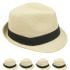 Casual Beach Adult Straw Trilby Fedora Hat with Black Strip Band