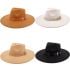 Large Brim Wool Felt Leather Band Winter Hats for Women
