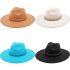 Large Brim Wool Felt Breaded Band Winter Hats for Women