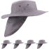 Grey Camping Boonie Hat for Men - Quick Dry Hat with Neck Flap