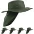 Green Camping Boonie Hat for Men - Quick Dry Hat with Neck Flap