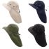 Plain Color Camping Neck Flap Boonie Hat for Men - Quick Dry Hat