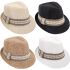 Trending Adult Casual Straw Trilby Fedora Hat Set - Plain Color