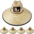 Raffia Straw Summer Hat for Men - Horse Embroidered Wide Brim Sun Hat