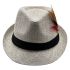 Cream Color Trilby Fedora Hat