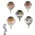 Turkish Mosaic Lamps with 5 Globes with Mixed Styles - Without Bulb