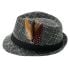 Adult Black and White Trilby Fedora Hat Set