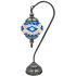 Blue Handcrafted Turkish Mosaic Lamp with Goose Neck Style - Without Bulb