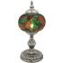 Green and Red Mosaic Turkish Lamp - Without Bulb