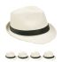 Classic Toyo Straw White Trilby Fedora Hat