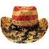 American Tea Stained Paper Straw Cowboy Hat