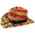 American Tea Stained Paper Straw Cowboy Hat