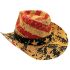 American Tea Stained Paper Straw Cowboy Hat