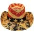 American Tea Stained Paper Straw Cowboy Hat