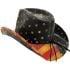 Vintage Paper Straw USA American Flag Cowboy Hat