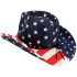 High Quality Patriotic American Flag Cowboy Hat