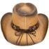 Paper Straw Star Band Brown Cowboy Hat