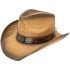 Paper Straw Eagle Band Brown Cowboy Hat