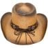 Paper Straw Eagle Band Brown Cowboy Hat