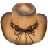 Brown Cowboy Hats - Paper Straw Eagle Band Design