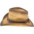 Paper Straw Brown Cowboy Hat with Star Leather Laced Band