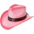 Pink Shade Western Cowboy Hat with Bull Beaded Band