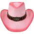 Black Shade Western Cowboy Hat with Long Horn Bull Laced Edge Band