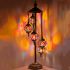 Ruby Red Handmade Turkish Lamps with 5 Globes - Without Bulb