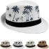 Palm Tree Beach Print Trending Trilby Fedora Hat Set