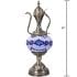 Blue Diamonds Tiffany Style Mosaic Lamp with Pitcher Design - Without Bulb