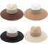 Unisex Straw Wide Brim Summer Hat Dual Colors