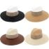 Unisex Straw Wide Brim Summer Hat Dual Colors